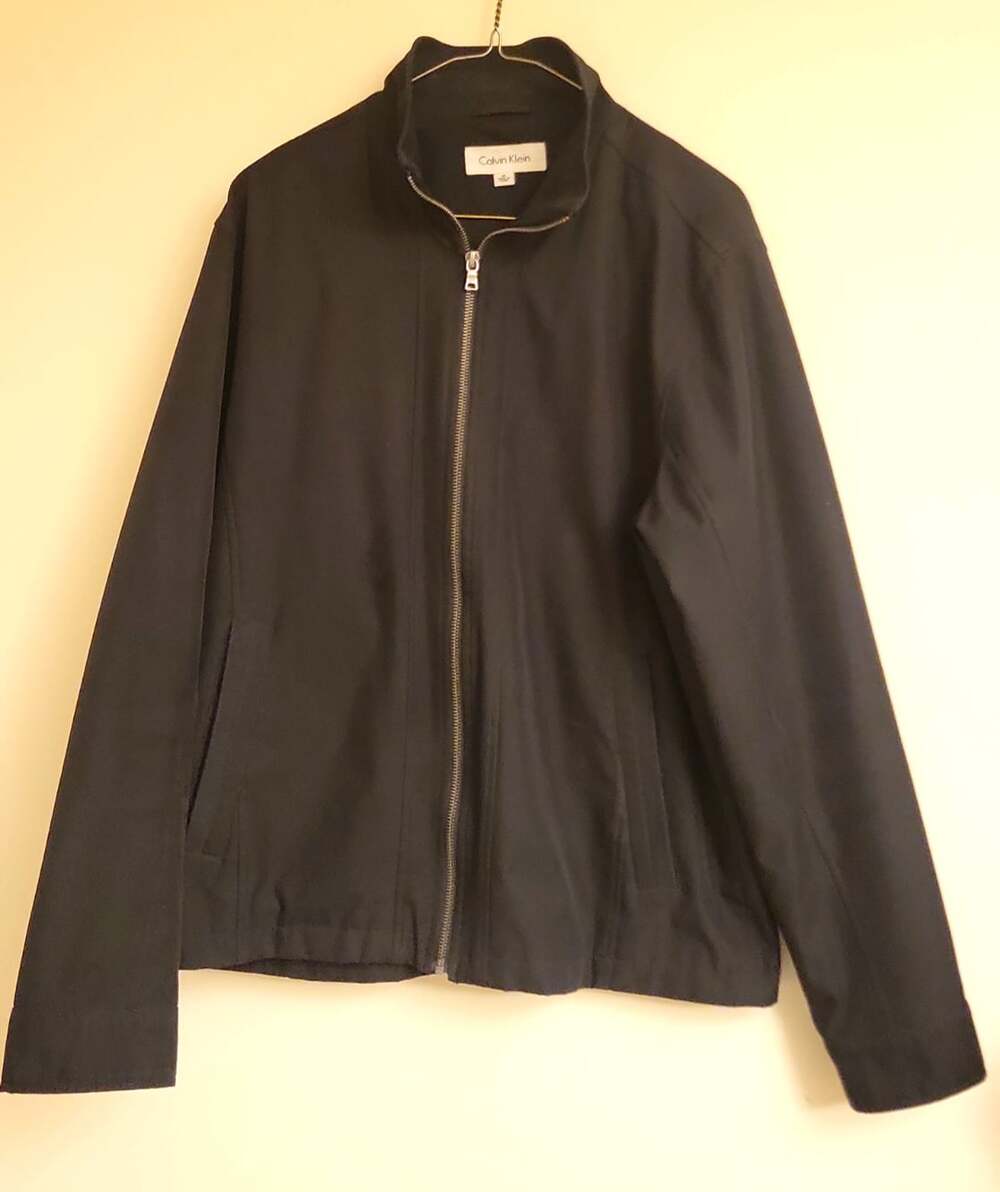 Calvin Klein Men MEDIUM Waterproof Jacket Black CK Golf Breathable , SC